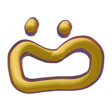 Huh, the Noodle mascot, with a puzzled expression